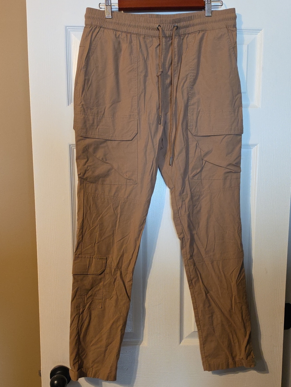PacSun Men's Cargo Drawstring Pants in Tan